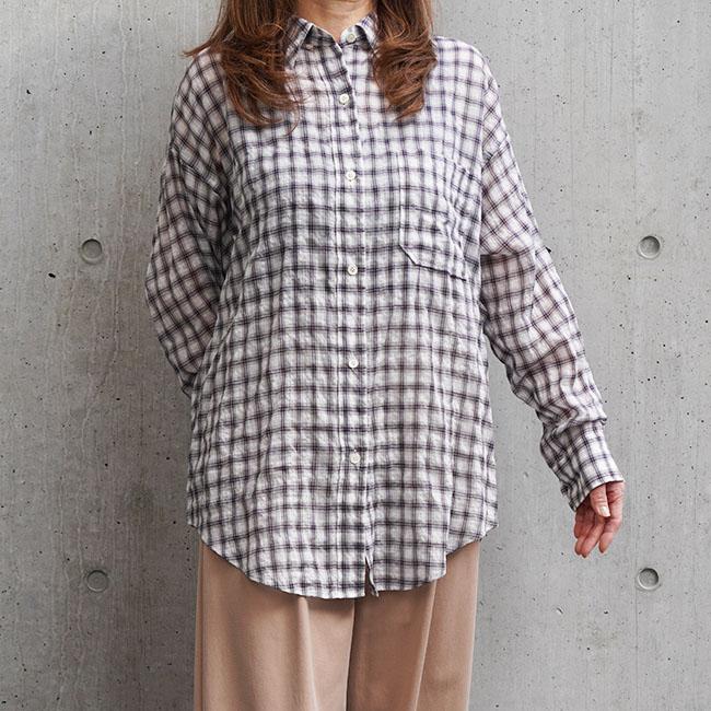 cafune カフネ レディース シャツブラウス シアー素材 春夏シーズン カジュアルコーデ 615902 | Cafune