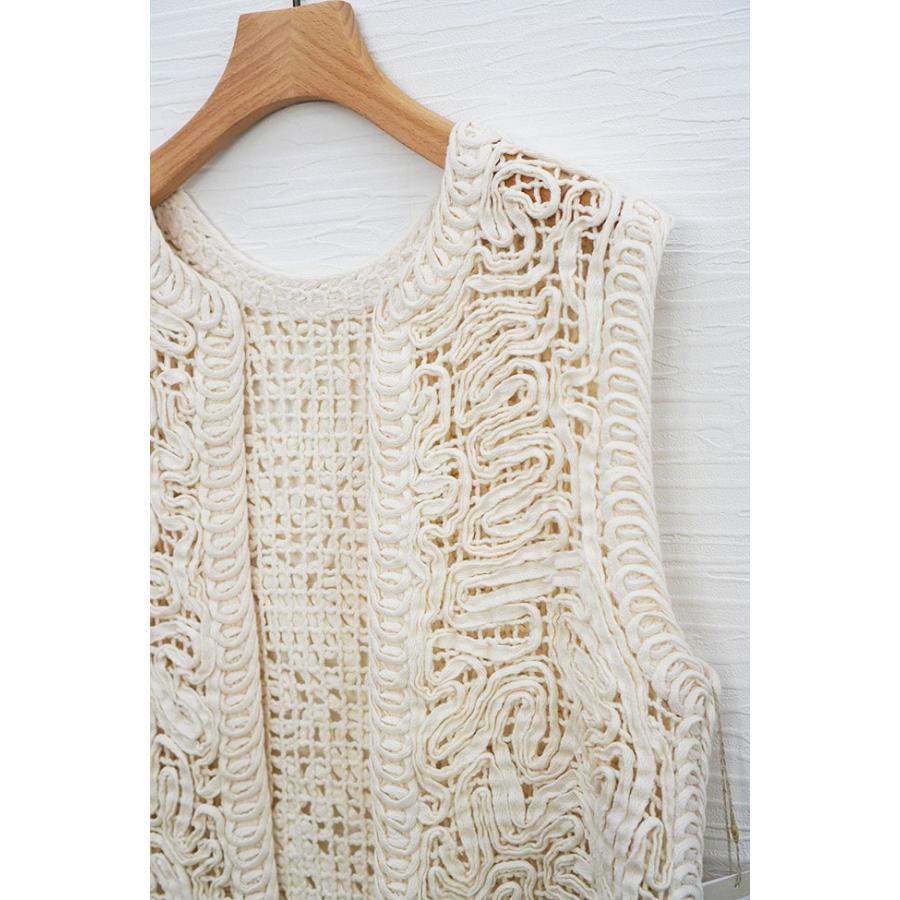 【30％OFF】cafune カフネ メッシュジレ レディース 春夏 ショート丈 全2色フリーサイズ 615919 | Cafune | 05