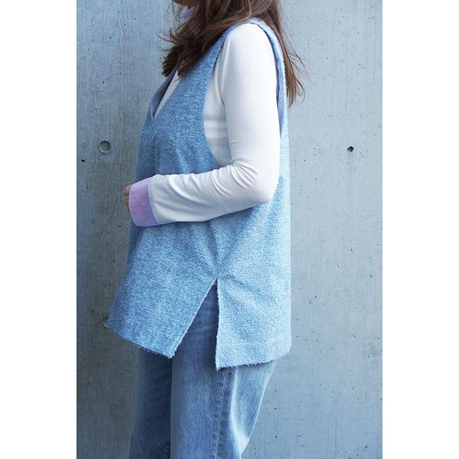 Cafune（カフネ） レディース フェザーベスト 春夏秋 きれいめコーデ