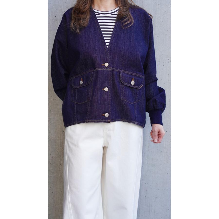 PASSIONE パシオーネ ノーカラージャケット  デニム ミリタリー 春秋シーズン 全4色 カーキ ベージュ ブリーチデニム インディゴデニム 616432 | PASSIONE | 10