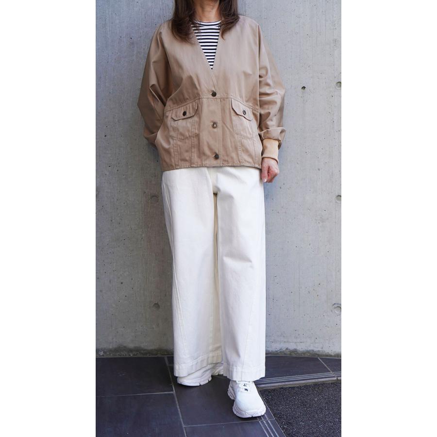 PASSIONE パシオーネ ノーカラージャケット  デニム ミリタリー 春秋シーズン 全4色 カーキ ベージュ ブリーチデニム インディゴデニム 616432 | PASSIONE | 03