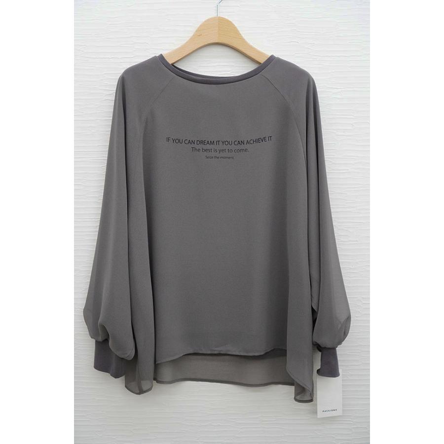 PASSIONE パシオーネ シアー レイヤード 長袖カットソー きれいめコーデ 大人カジュアル 616942 | PASSIONE | 10