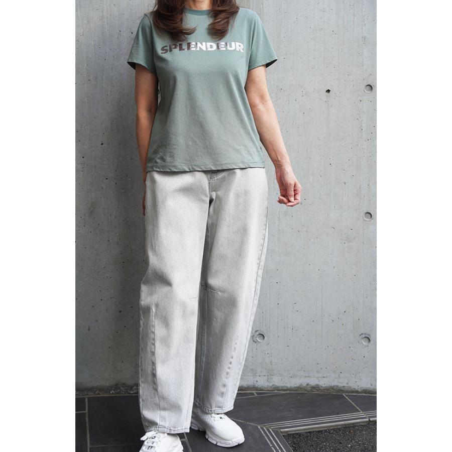 cafune カフネ レディース 半袖 カットソー シンプルロゴ 春夏 ホワイト ミント ブラウン グレー 625909 | Cafune | 01