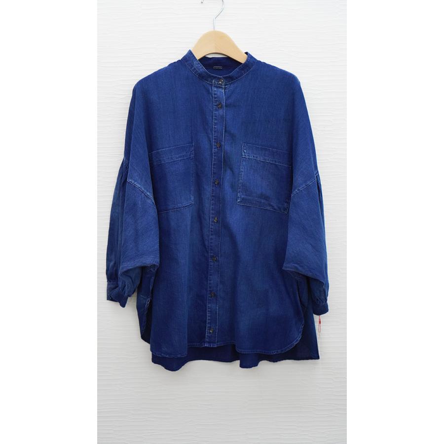 PASSIONE パシオーネ シアー デニムシャツ レディース 春夏シーズン ノーカラー 全3色フリーサイズ 626913 | PASSIONE | 05