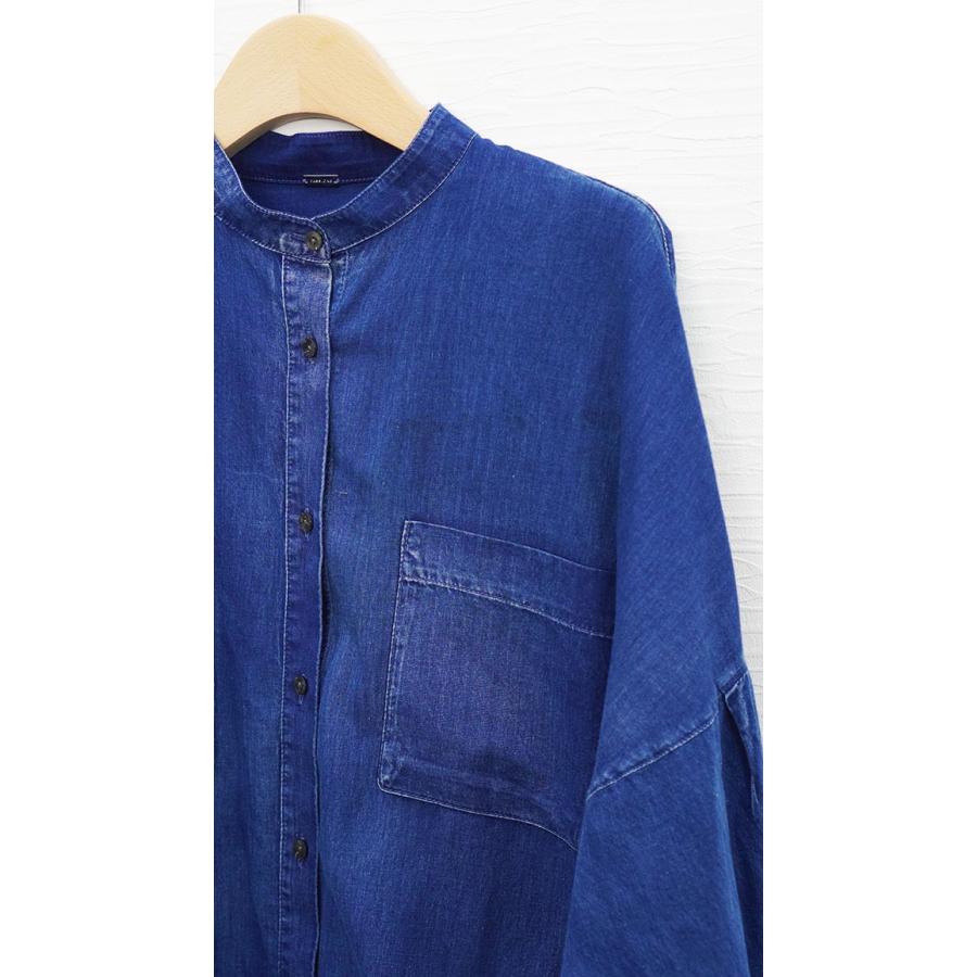 PASSIONE パシオーネ シアー デニムシャツ レディース 春夏シーズン ノーカラー 全3色フリーサイズ 626913 | PASSIONE | 06