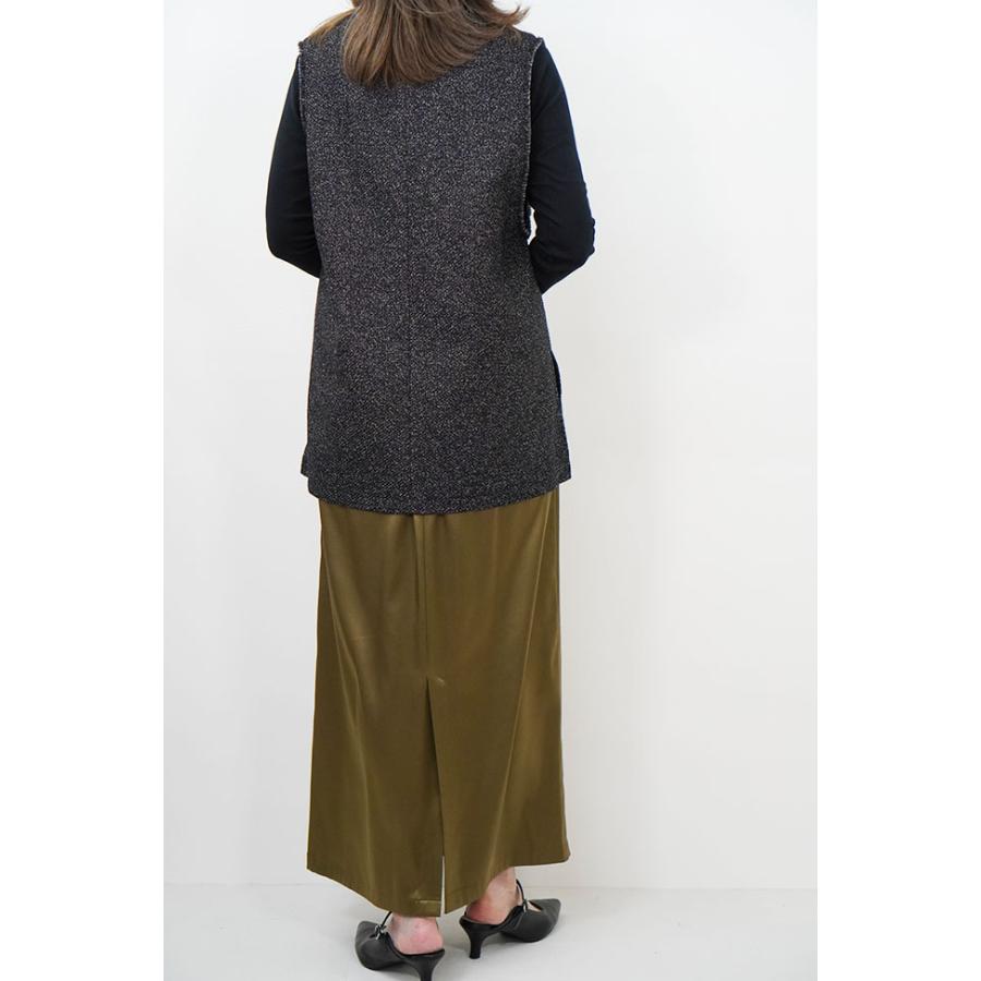 cafune カフネ レディース サテン スカート 上品 光沢 ストレッチ 大人ファッション 2026AW 秋冬シーズン 635612 | Cafune | 03