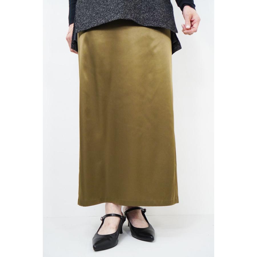 cafune カフネ レディース サテン スカート 上品 光沢 ストレッチ 大人ファッション 2026AW 秋冬シーズン 635612 | Cafune | 04