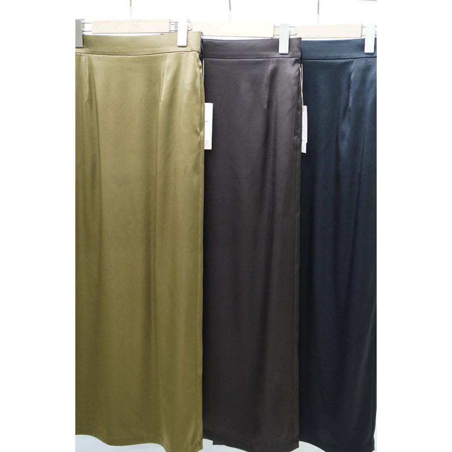 cafune カフネ レディース サテン スカート 上品 光沢 ストレッチ 大人ファッション 2026AW 秋冬シーズン 635612 | Cafune | 07