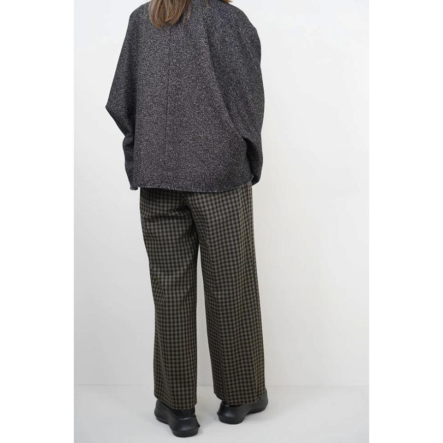 cafune カフネ ウール混 チェック柄 ワイドパンツ ツータック 2026AW 秋冬シーズン 全2色 レトロ クラシック 635640 | Cafune | 03