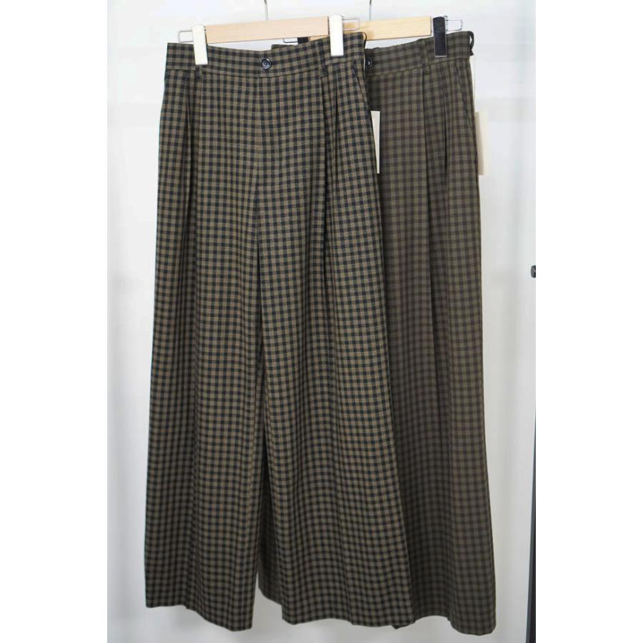 cafune カフネ ウール混 チェック柄 ワイドパンツ ツータック 2026AW 秋冬シーズン 全2色 レトロ クラシック 635640 | Cafune | 08