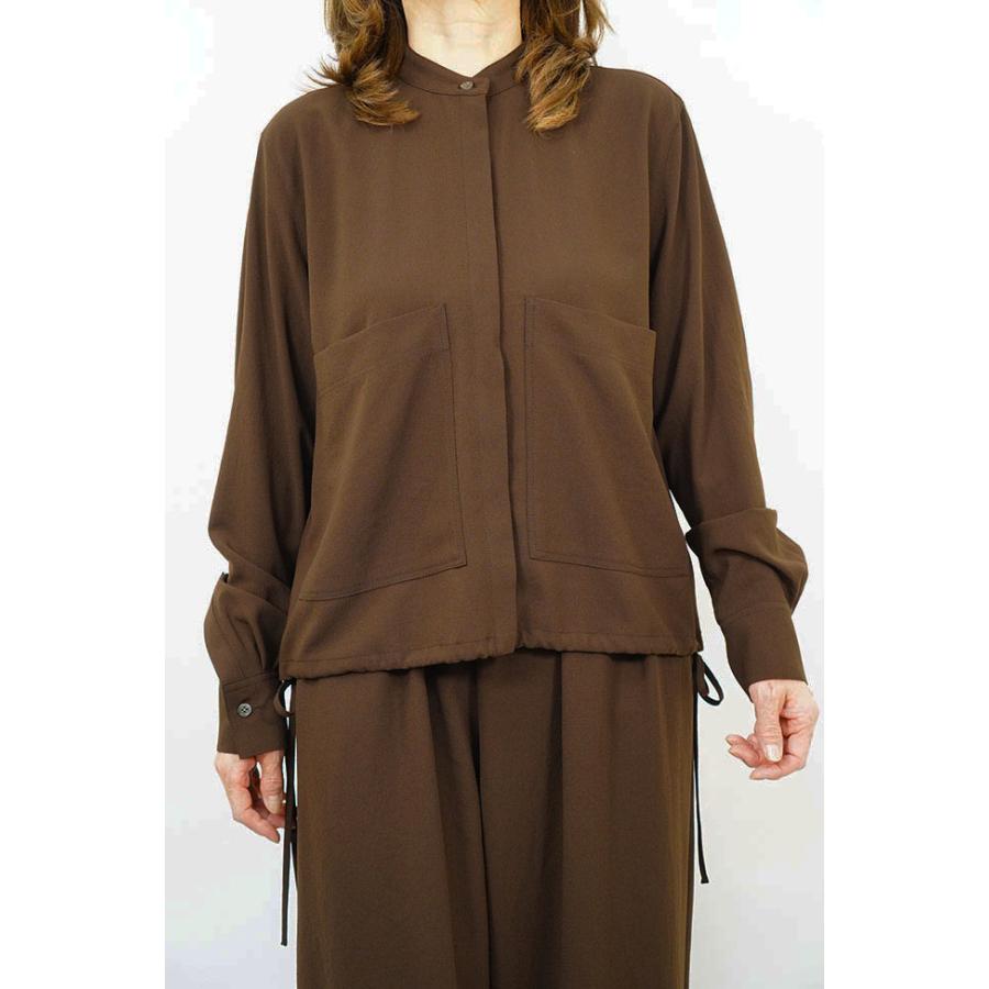 Cafune カフネ ジョーゼット素材 ノーカラー シャツブラウス レディースシャツブラウス 春秋シーズン さらさら 全3色 635912 | Cafune | 04