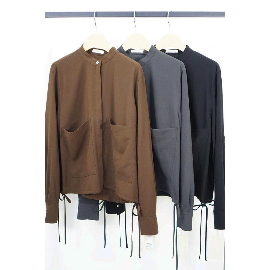 Cafune カフネ ジョーゼット素材 ノーカラー シャツブラウス レディースシャツブラウス 春秋シーズン さらさら 全3色 635912 | Cafune | 07