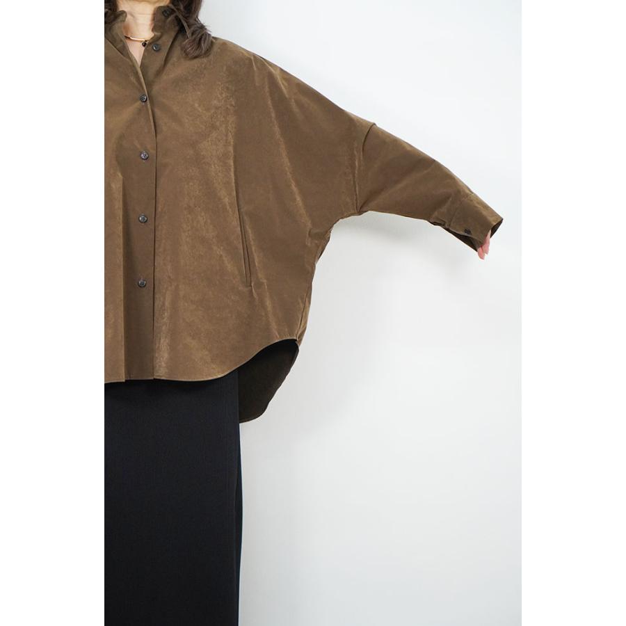 cafune カフネ スエード調 タフタ シャツジャケット ドルマン レディースシャツ 2026AW 秋冬シーズン 全3色 635937 | Cafune | 07