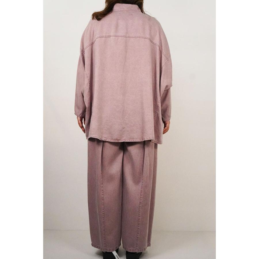 PASSIONE パシオーネ デニムシャツ レディース ワイドシルエット 体型カバー 羽織り セットアップ可 646609 | PASSIONE | 09