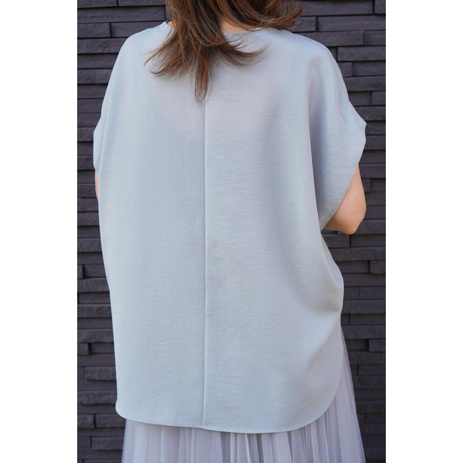 20%OFF Dignite collier ディニテコリエ さらさら素材　フレンチスリーブ　無地カットソ―　80255041 | Dignite collier | 03