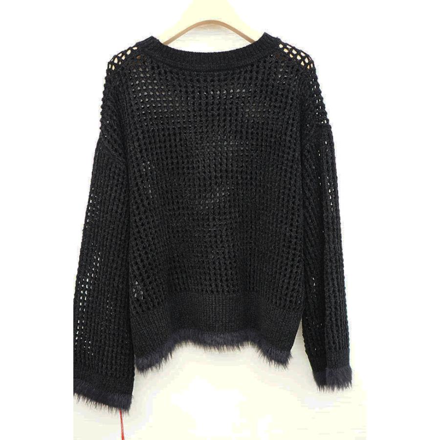 Dignitecollier ディニテコリエ ベロアメッシュニット レディースニット メッシュ 秋冬ニット チャコール サックス ブラック | Dignite collier | 13