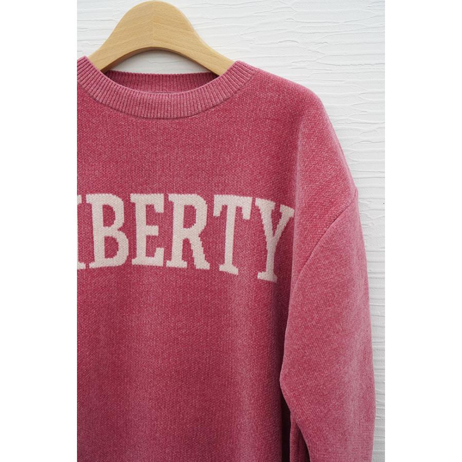 DigniteCollier ディニテコリエ ベロアモールロゴニット レディースニット 秋冬ニット ピンク チャコール 80256357 | Dignite collier | 13