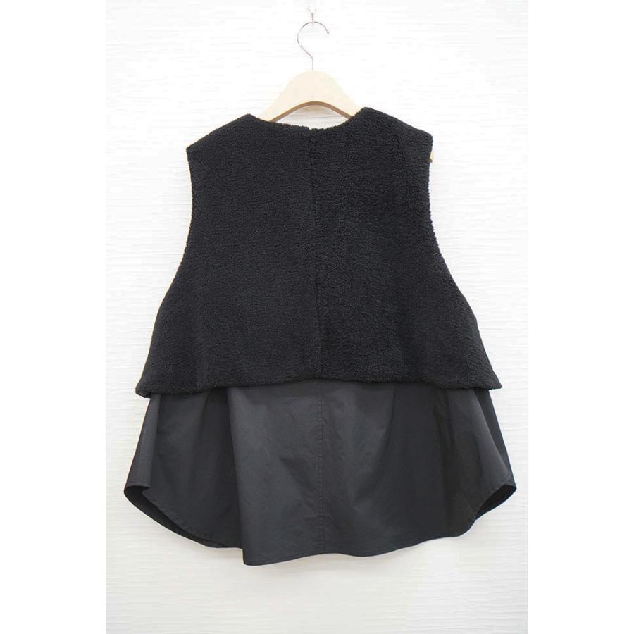 DigniteCollier ディニテコリエ ボア切り替えジレ レディースボアベスト 秋冬ベスト ブラック グレー アイボリー ブラウン 80256393 | Dignite collier | 12