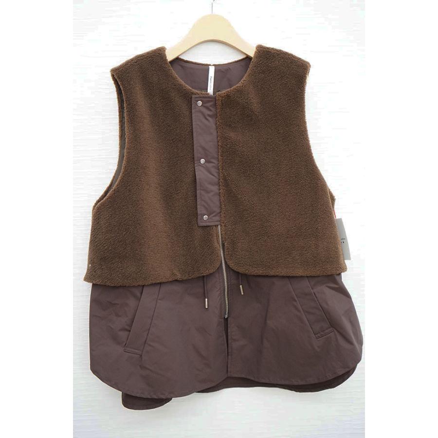 DigniteCollier ディニテコリエ ボア切り替えジレ レディースボアベスト 秋冬ベスト ブラック グレー アイボリー ブラウン 80256393 | Dignite collier | 13