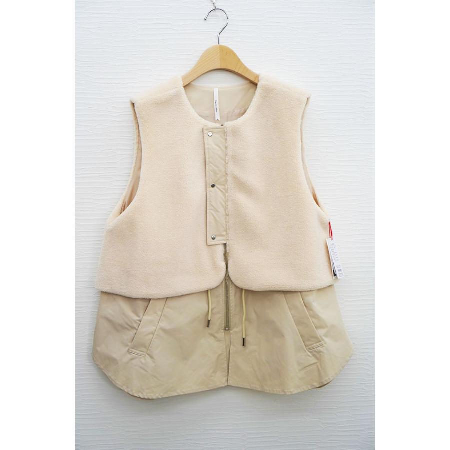 DigniteCollier ディニテコリエ ボア切り替えジレ レディースボアベスト 秋冬ベスト ブラック グレー アイボリー ブラウン 80256393 | Dignite collier | 15