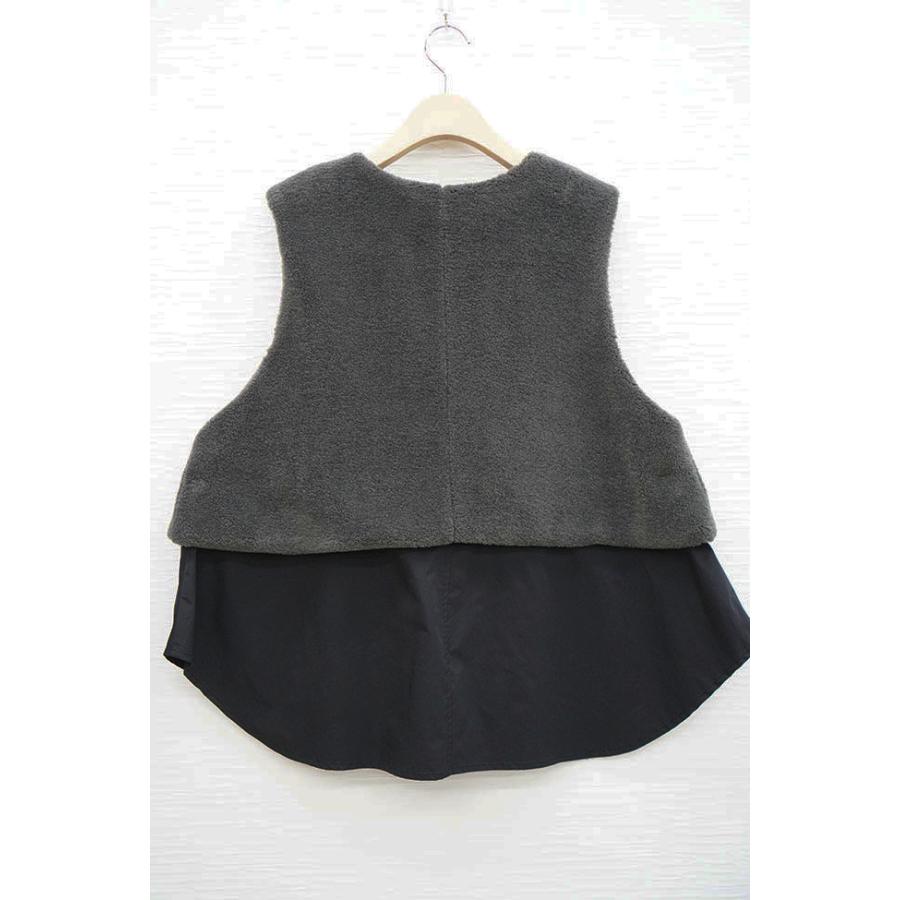 Dignite collier（ディニテコリエ） ボア切り替えジレ レディース