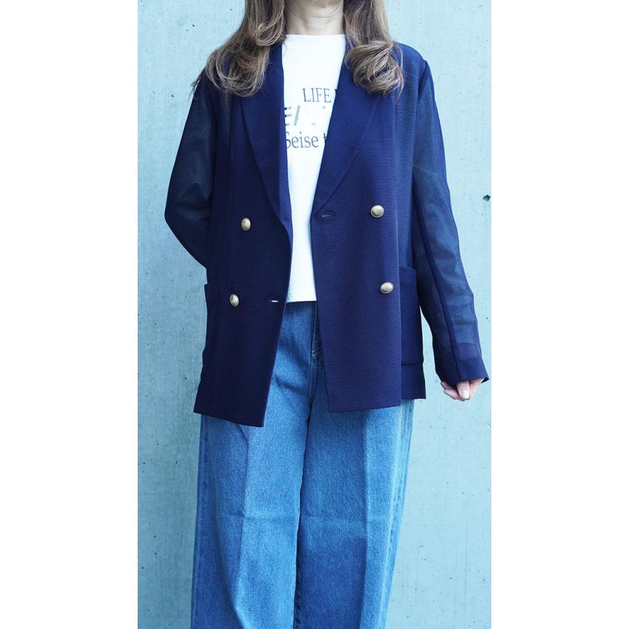 DigniteCollier ディニテコリエ レディース ダブルジャケット メッシュ素材 春夏シーズン オフィスカジュアル オケージョン きれいめ 80257200 | Dignite collier | 12