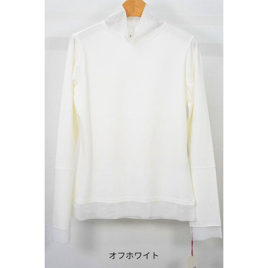 Dignite collier ディニテコリエ チュール切替 ハイネック カットソー レディース 長袖 シアー レイヤード 80990220 | Dignite collier | 18