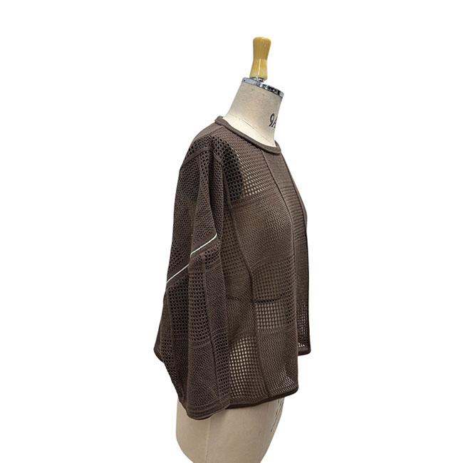 【30％OFF】ayane アヤン レディースニット 格子柄メッシュ編ニット 春夏 メッシュ 涼しい 大人コーデ 816318 | ayane | 07
