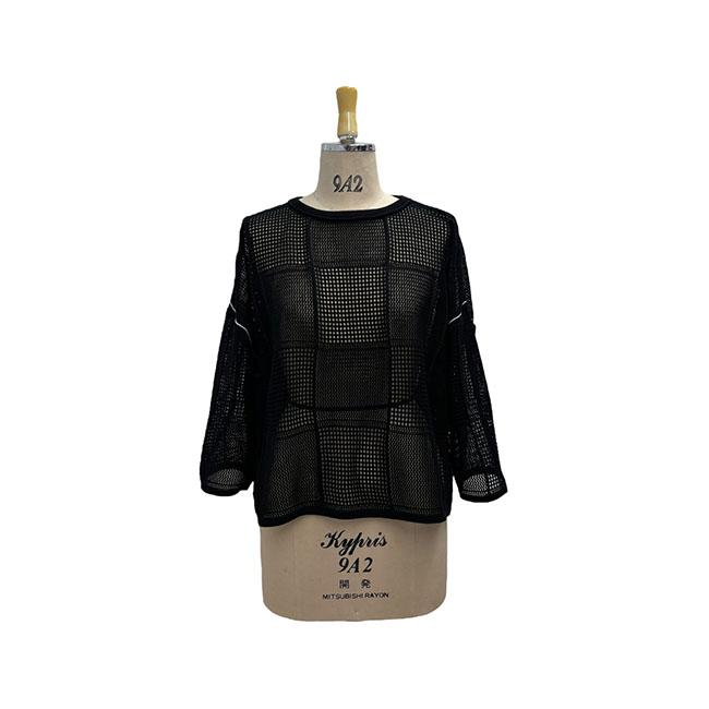 【30％OFF】ayane アヤン レディースニット 格子柄メッシュ編ニット 春夏 メッシュ 涼しい 大人コーデ 816318 | ayane | 09