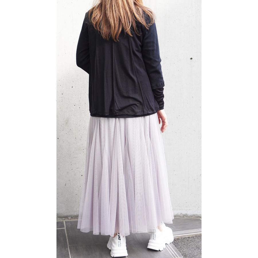 ayane アヤン シアー レイヤード フレアリブ ロングTシャツ レディース長袖カットソー 816335 | ayane | 03