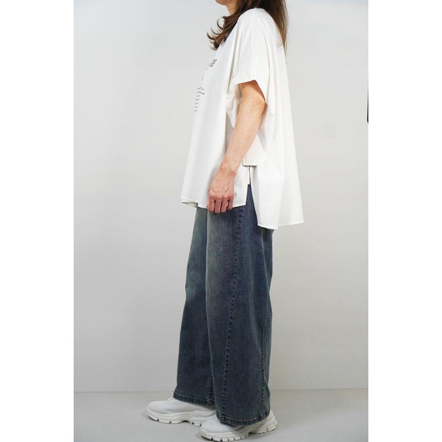 【30％OFF】ayane アヤン レディースカットソー ポンチョ型ロゴTシャツ 半袖Tシャツ 半袖カットソー 春夏 826519 | ayane | 02
