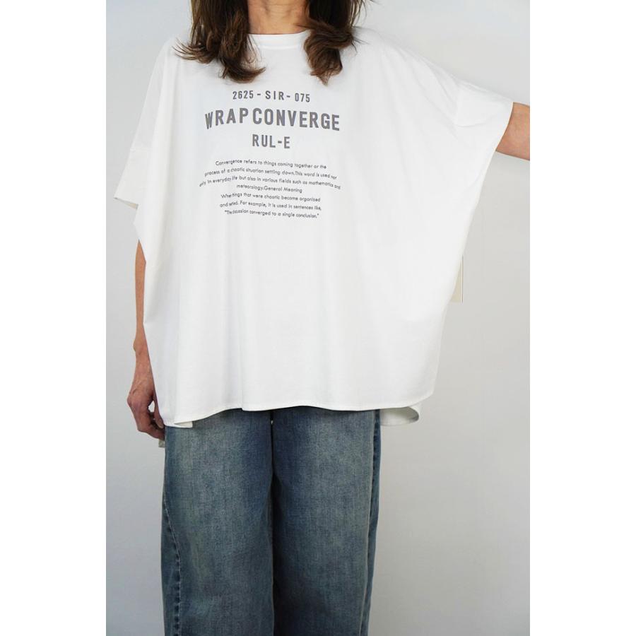 【30％OFF】ayane アヤン レディースカットソー ポンチョ型ロゴTシャツ 半袖Tシャツ 半袖カットソー 春夏 826519 | ayane | 04