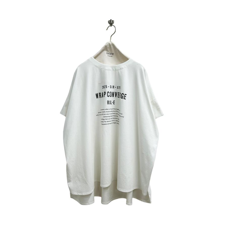 【30％OFF】ayane アヤン レディースカットソー ポンチョ型ロゴTシャツ 半袖Tシャツ 半袖カットソー 春夏 826519 | ayane | 05