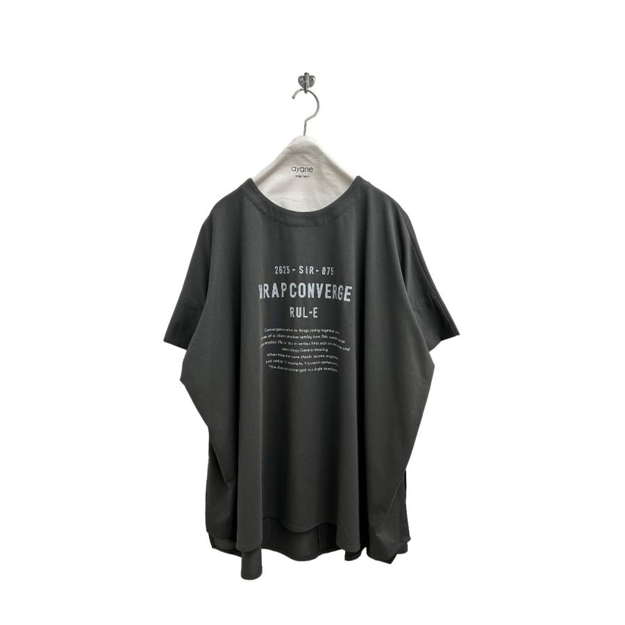 【30％OFF】ayane アヤン レディースカットソー ポンチョ型ロゴTシャツ 半袖Tシャツ 半袖カットソー 春夏 826519 | ayane | 09