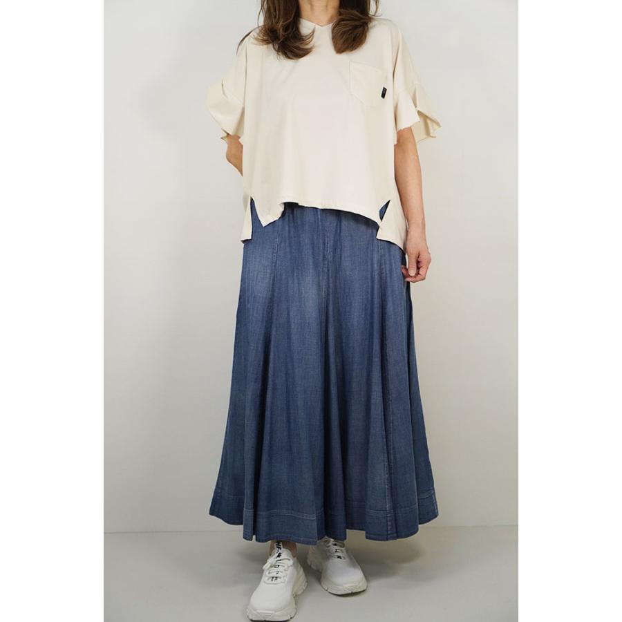 【30％OFF】ayane アヤン  レディースカットソー ラッフルスリーブ Vネック Tシャツ 半袖 春夏 無地 826527 | ayane | 01