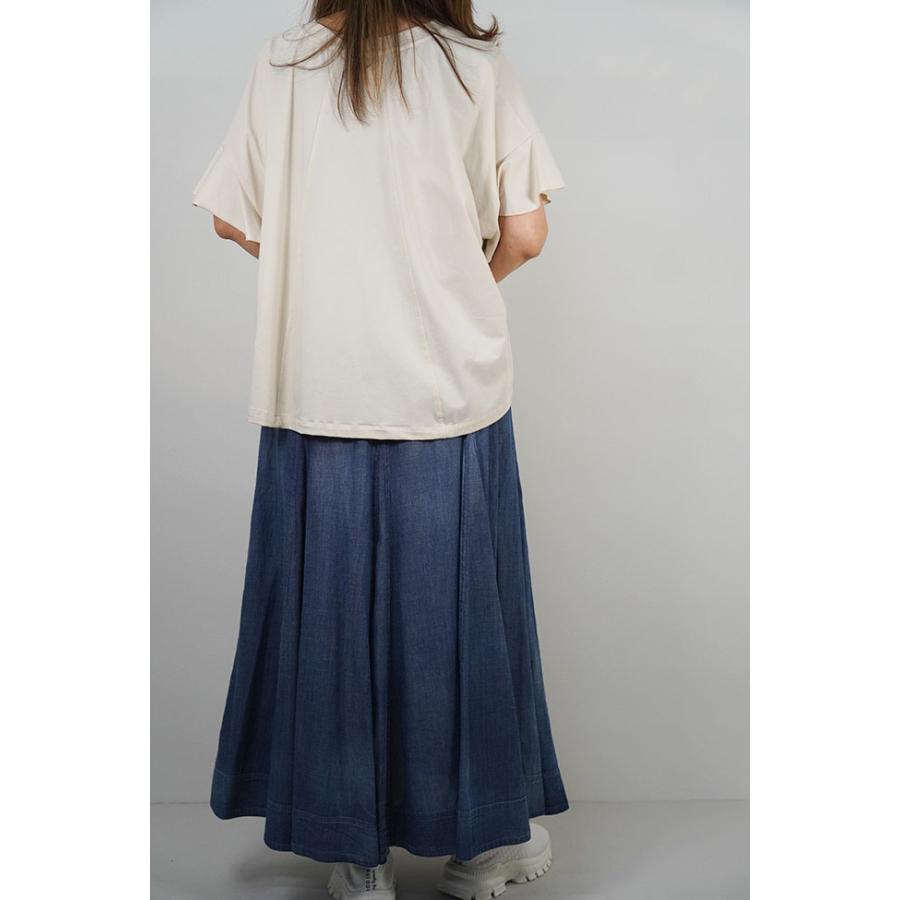 【30％OFF】ayane アヤン  レディースカットソー ラッフルスリーブ Vネック Tシャツ 半袖 春夏 無地 826527 | ayane | 03