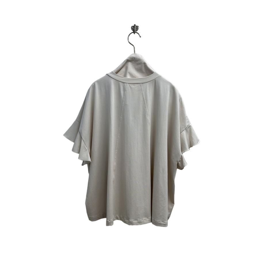 【30％OFF】ayane アヤン  レディースカットソー ラッフルスリーブ Vネック Tシャツ 半袖 春夏 無地 826527 | ayane | 06