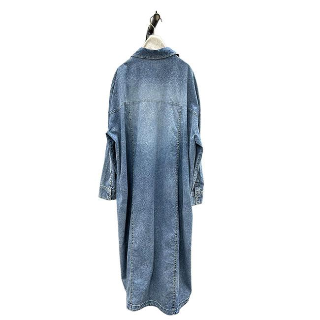 ayane アヤン レディース ロングシャツ ワンピース ストレッチダンガリー ロングシャツ 春夏 全2色 836603 | ayane | 07