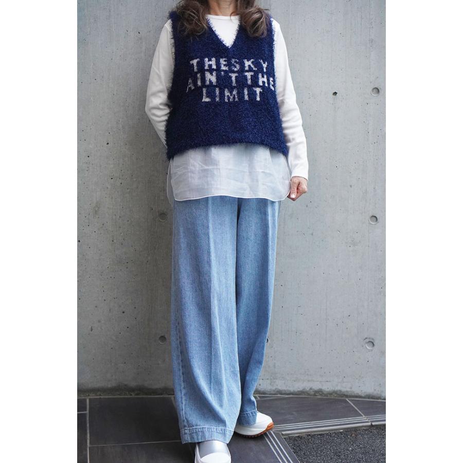 ayane アヤン ロゴ入りダンスヤーンニットベスト レディースニットベスト 秋冬ベスト 855726 | ayane | 03