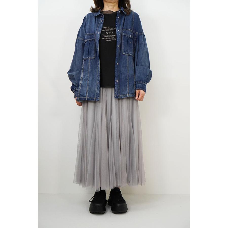 ayane アヤンダンガリーシャツ レディース デニムシャツ 2026AW ゆったりシルエット 大人カジュアル 全4色 856708 | ayane | 01