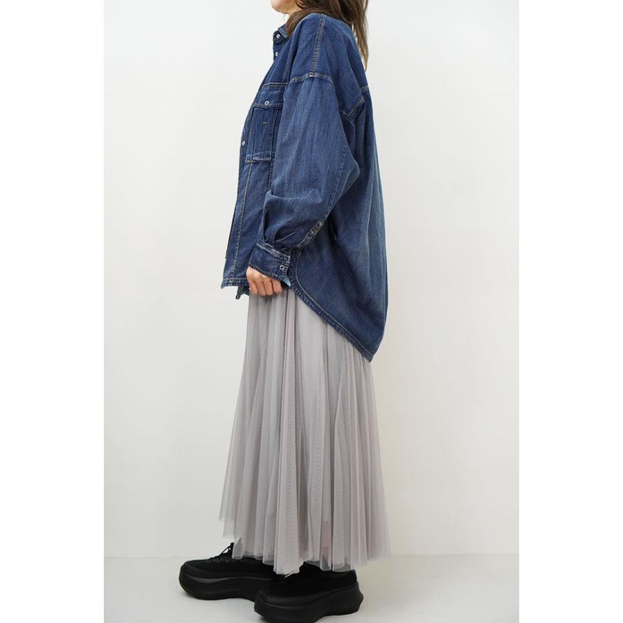 ayane アヤンダンガリーシャツ レディース デニムシャツ 2026AW ゆったりシルエット 大人カジュアル 全4色 856708 | ayane | 02