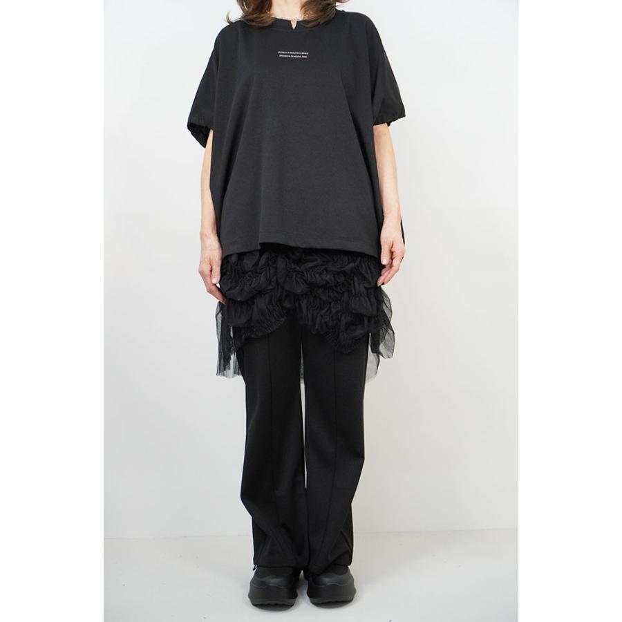ayane アヤン ポリエステルポンチプルオーバー レディース ロゴTシャツ ゆったり 体型カバー セットアップ可 856728 | ayane | 04