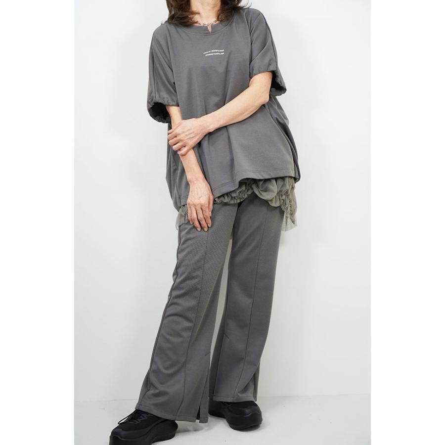 ayane アヤン ポリエステルポンチプルオーバー レディース ロゴTシャツ ゆったり 体型カバー セットアップ可 856728 | ayane | 07