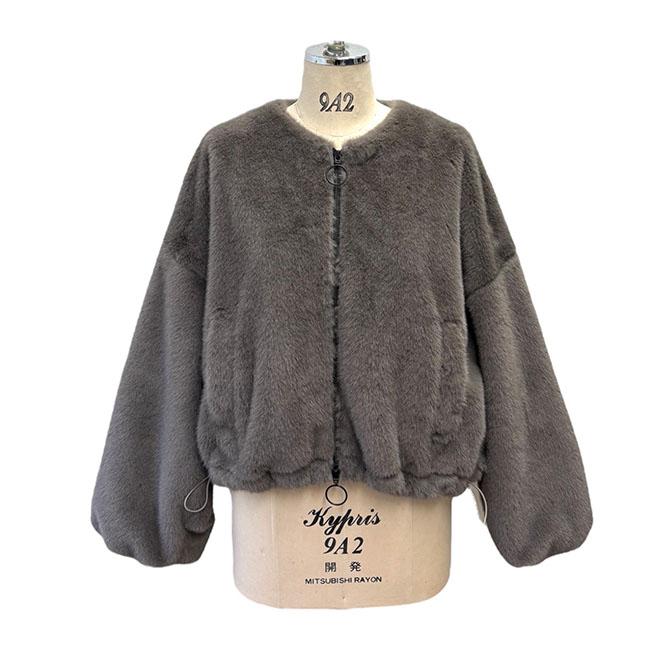 ayane アヤン エコファーブルゾン レディースブルゾン ファーブルゾン もふもふ 秋冬ブルゾン イエロー グレージュ モカ 875806 | ayane | 10