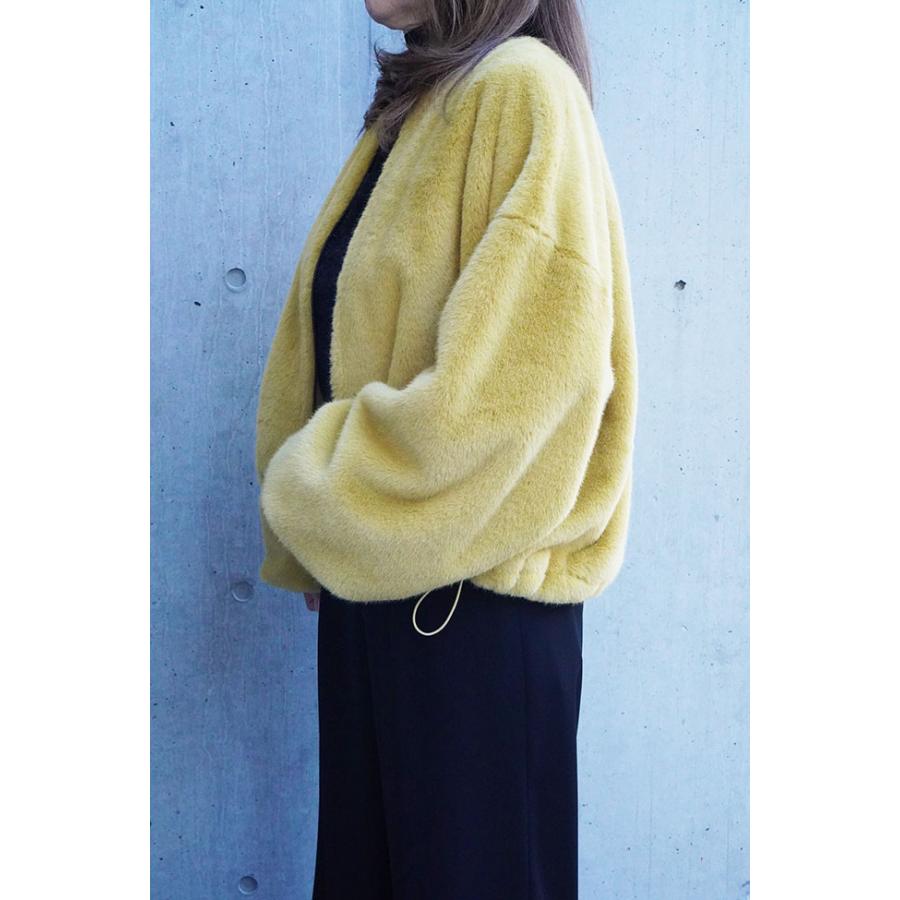 ayane アヤン エコファーブルゾン レディースブルゾン ファーブルゾン もふもふ 秋冬ブルゾン イエロー グレージュ モカ 875806 | ayane | 01
