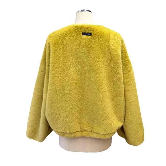 ayane アヤン エコファーブルゾン レディースブルゾン ファーブルゾン もふもふ 秋冬ブルゾン イエロー グレージュ モカ 875806 | ayane | 09