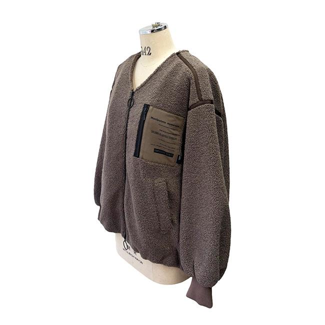 ayane アヤン ノーカラー 裏キルト ボアブルゾン レディース 大人