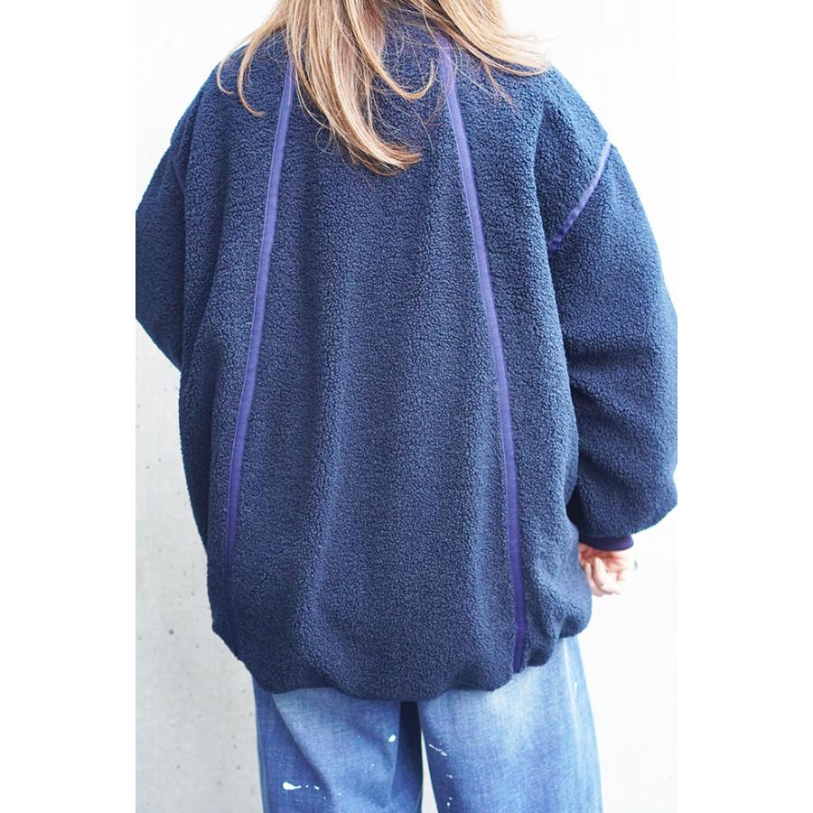 ayane アヤン ノーカラー 裏キルト ボアブルゾン レディース 大人