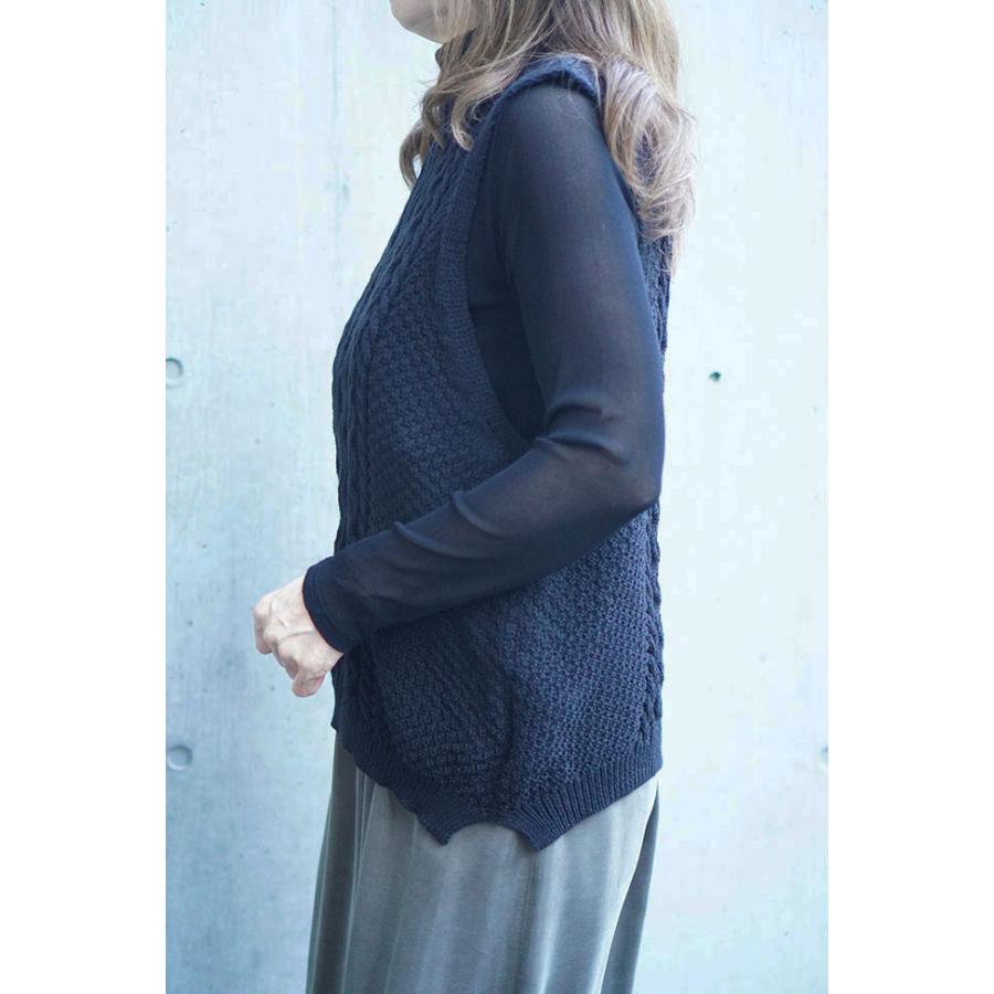 Chris montez クリスモンテス ウール混ハイネックベスト レディースベスト ニットベスト 秋冬ベスト |  | 04