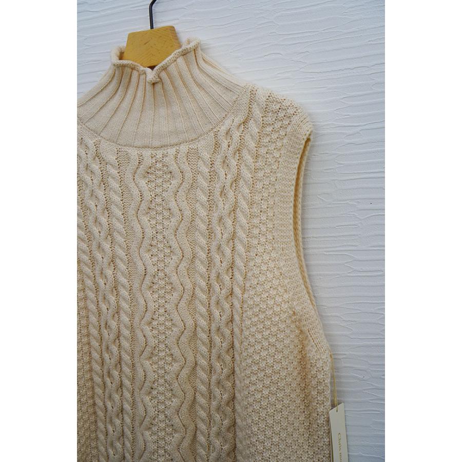 Chris montez クリスモンテス ウール混ハイネックベスト レディースベスト ニットベスト 秋冬ベスト |  | 07